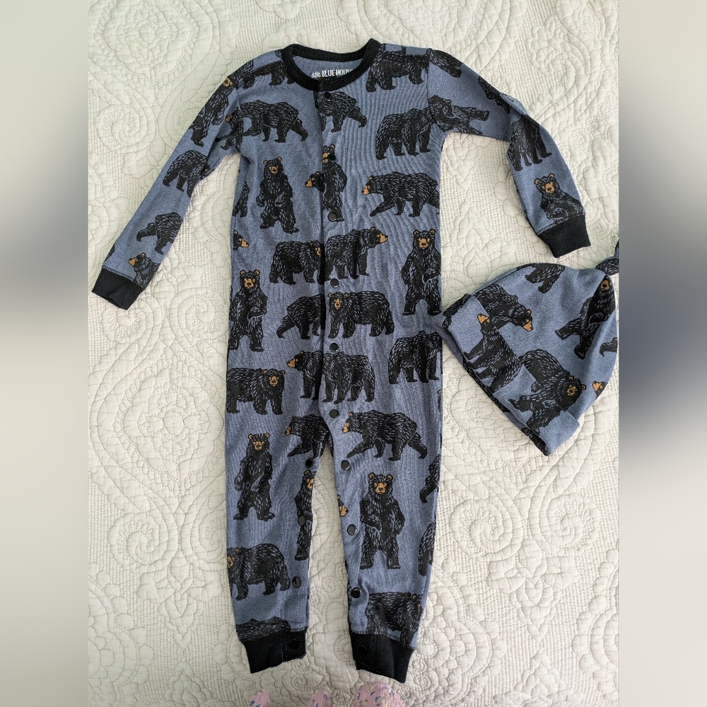 Little Blue House One Piece Bear Pajama